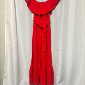 Almost Famous Vibrant Red Maxi Dress